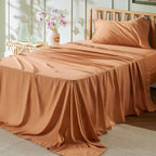 Bedsure Queen Sheet Set - Soft, Breathable and Durable Embossed Design Bed Sheets(Grey), 4 Pieces Hotel Luxury Queen Sheets, Easy Care Polyester Microfiber Cooling Bed Sheet Set for Queen Size Bed