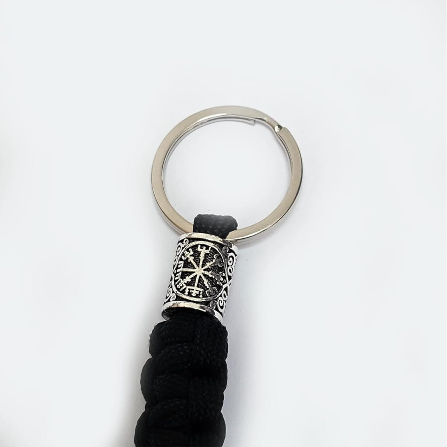 Vikings Eagle's Head-Odin Crow Skeleton Keychain,Eagle Head Pendant Keyring Rope Jewelry Gift for Men Women