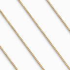 Bigonice 14K solid guldboks kæde halskæde til kvinder og mænd, guldsmykker til gave (0,6 mm, 1 mm - tilgængelig i 16-24 tommer længder) (1 mm, 20 tommer)