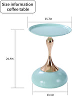 Stylish Hourglass Side Table - Contemporary Design for Living Rooms, Cafes, Dining Areas, Bedrooms, and Outdoor Spaces - Perfect Accent Piece for Any Decor (2, Light Green)