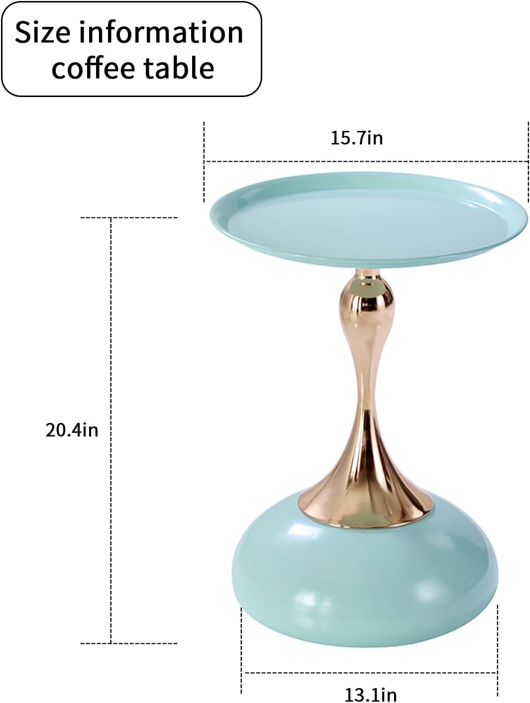 Stylish Hourglass Side Table - Contemporary Design for Living Rooms, Cafes, Dining Areas, Bedrooms, and Outdoor Spaces - Perfect Accent Piece for Any Decor (2, Light Green)