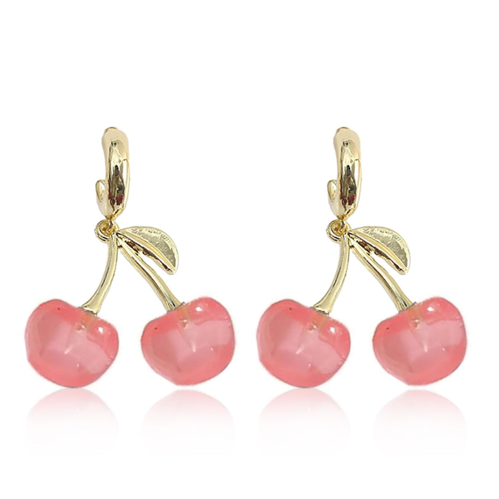 Cute Fruit Earrings for Women Fun 3D Pomegranate Lemon Cherry Strawberry Earrings Acrylic Resin Creative Food Earrings Funny Unique Earrings Jewelry Gift