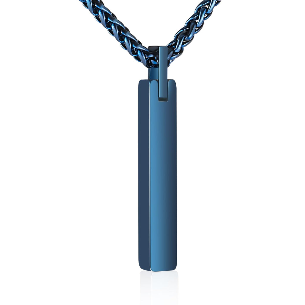 Dletay Urn Necklace for Ashes Stainless Steel Cremation Jewelry for Ashes Memorial Ash Necklace for Men Women Ash Holder Black