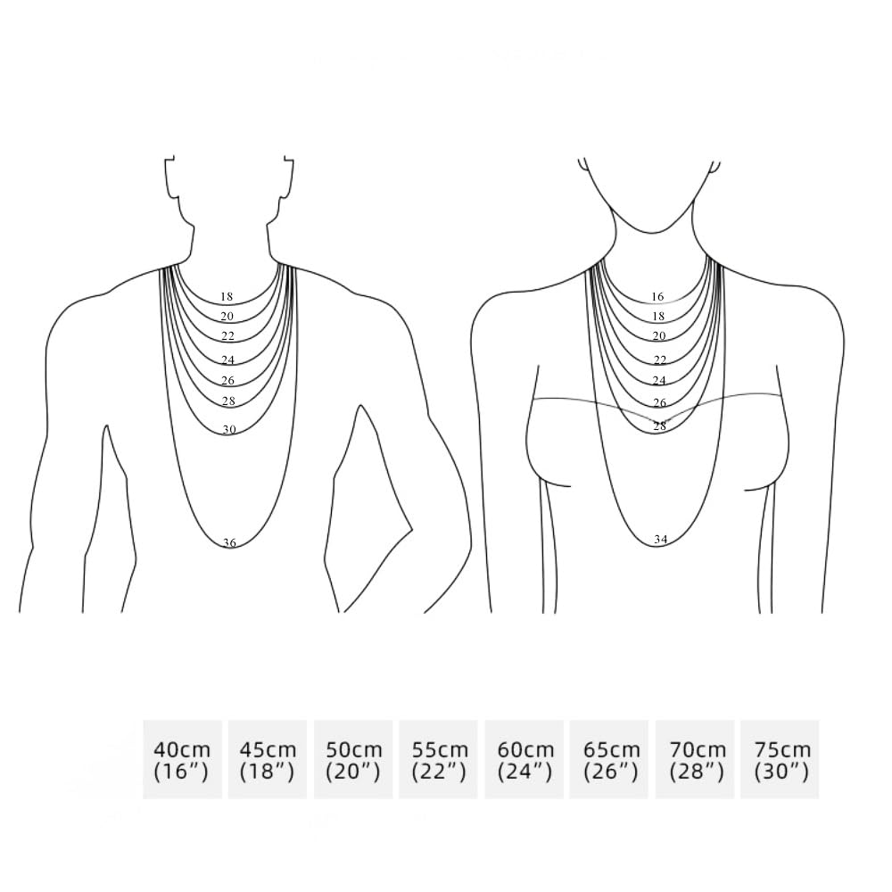 Colar Corrente de Corda em Ouro Amarelo Maciço 14K QREEMUU para Mulheres e Homens, 1,5mm, 2mm, 3,2mm e 4,2mm de Espessura, Design Durável em Comprimentos de 16 a 36 Polegadas (3,2mm, 16 polegadas)