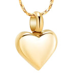 Imrsanl Small Heart Cremation Urn Necklace for Ashes Stainless Steel Memorial Ash Pendant Keepsake Jewelry