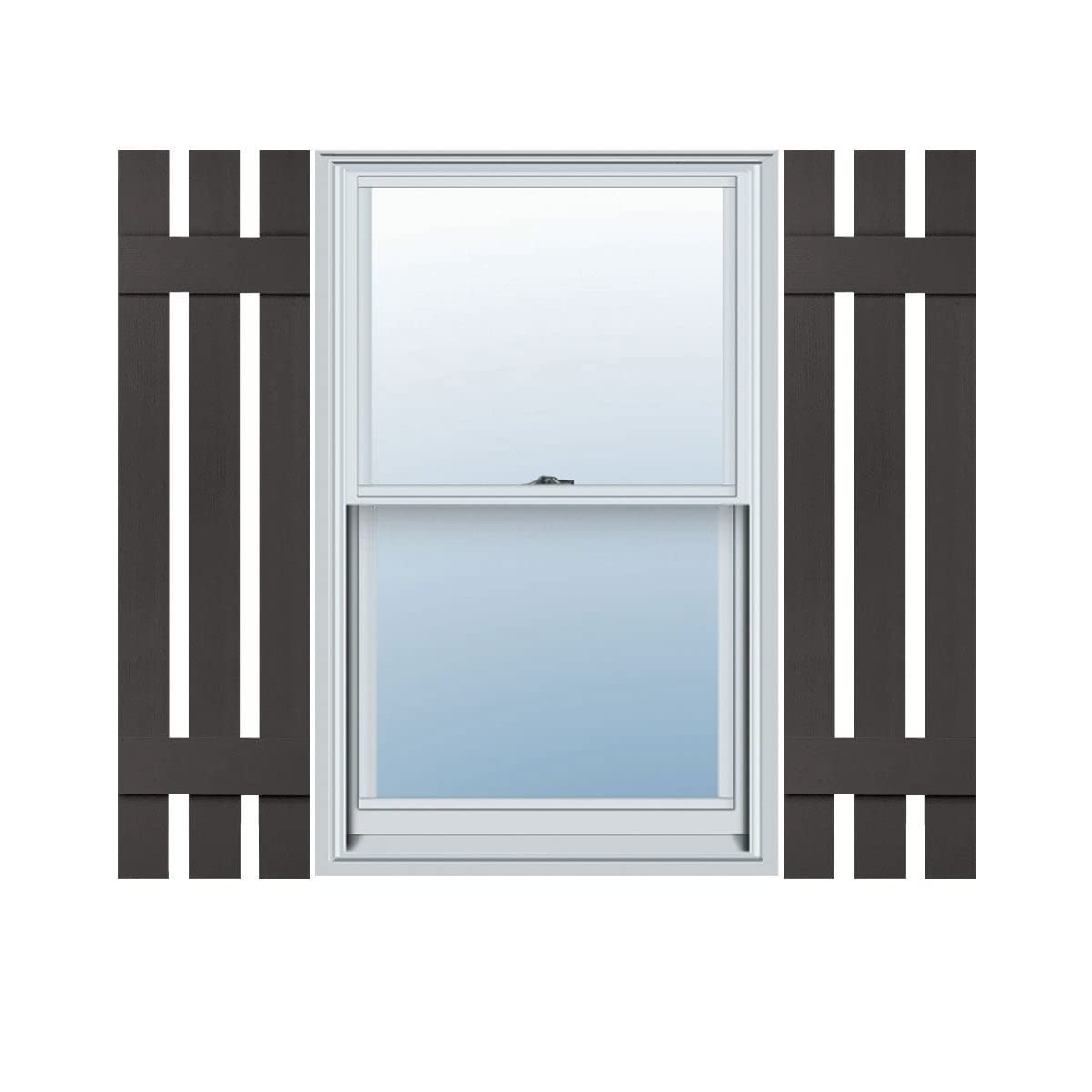 Mid-America 00031255004 Three Board Spaced Vinyl Shutters, 55"H, Wedgewood Blue