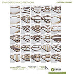 Ekena Millwork WALW16X16X0375OTSCH Otis 3/8"T Decorative Fretwork Wall Panels, 15 3/8"W X 15 3/8"H, Cherry