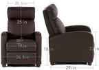 FDW Recliner Chair Reclining Sofa Leather Chair Home Theater Seating Lounge with Padded Seat Backrest