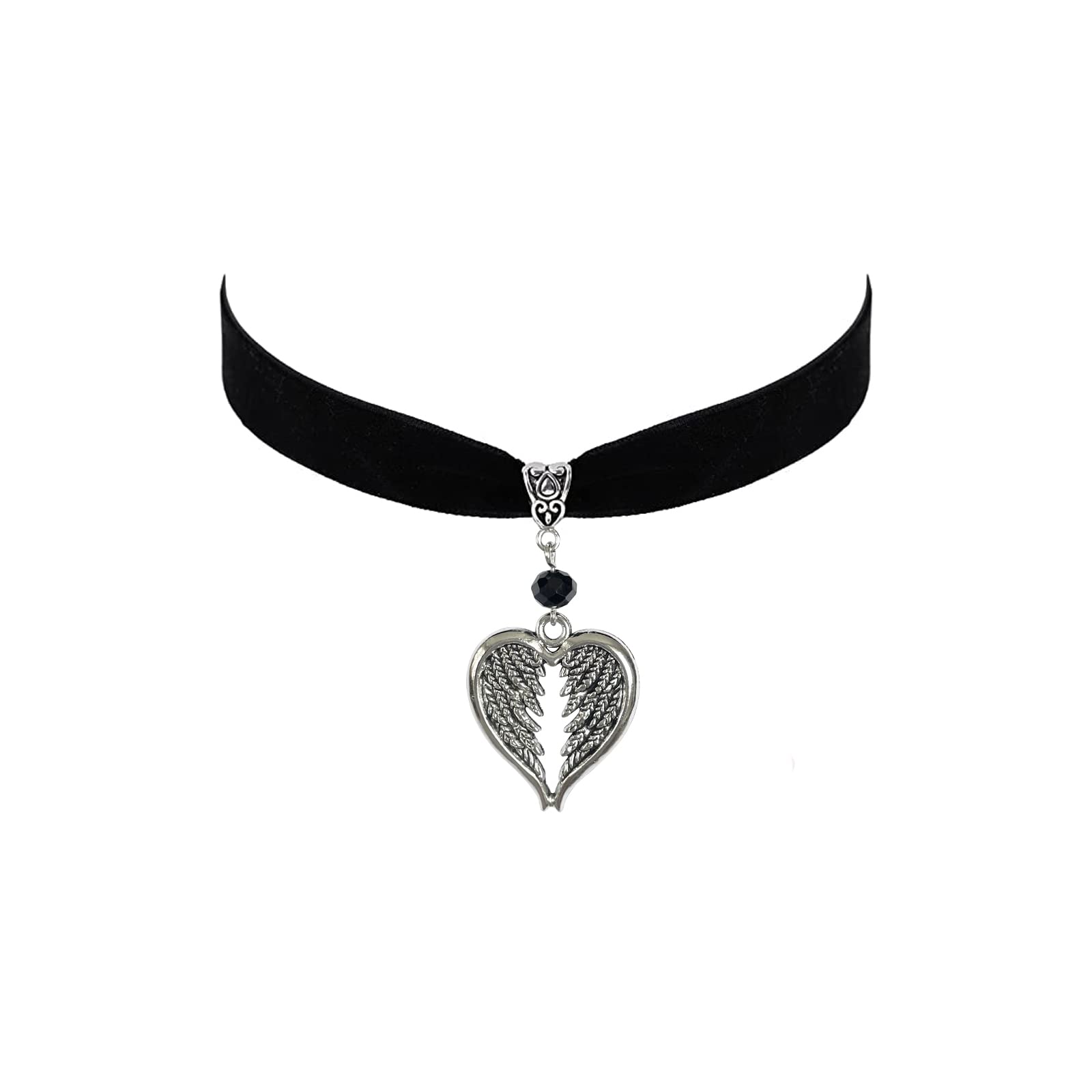 Gothic Black Velvet Choker Necklace for Women,Cameo Choker Collar Necklace Vintage Goth Jewelry