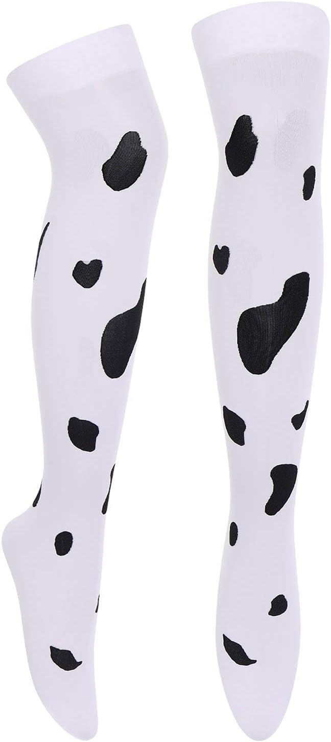 FYMNSI Women Sexy Milk Cow Lingerie Set Anime Maid Cosplay Costume Mini Bikini Bra Bodysuit with Bell Choker Stockings Outfit