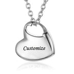 Cremation Urn Necklace for Ashes Urn Jewelry,Forever in My Heart Carved Stainless Steel Keepsake Waterproof Memorial Pendant for mom & dad with Filling Kit…