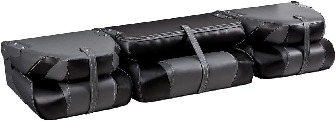 DeckMate 59"" Bass Boat Bench Seat Set - Charcoal and Black, FDS51-401
