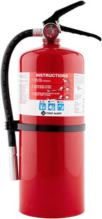 First Alert PRO10 Rechargeable Commercial Fire Extinguisher, UL rated 4-A:60-B:C, Red, 1-Pack
