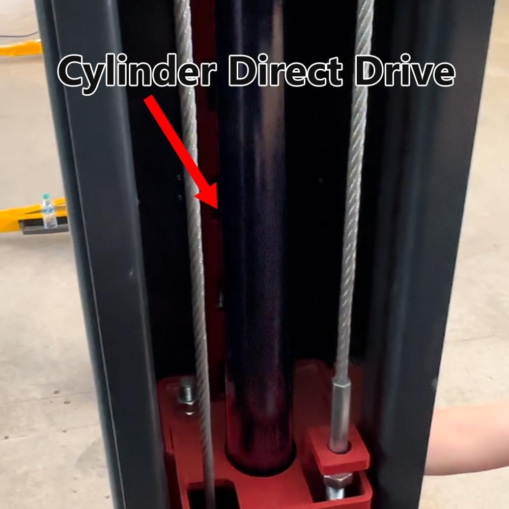 KATOOL 11000lbs Single Point Lock Release Direct Drive Two Post Lift Asymmetry Arm 3+2 Double S Design 2 Post Lift Auto Lift 2-Post Lift Clear Floor Car Lift