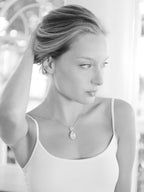 Mariell Cubic Zirconia Bridal Necklace, Bold Teardrop Design, Pendant Necklace for Weddings, Brides, Prom, Homecoming and Mother of The Bride