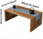 Japanese Folding Coffee Table Foldable Floor Table Bamboo Low Table Tables No Assembly Unique Portable for Sitting on The Floor Tea Room Tatami Dining 31.5 Inch