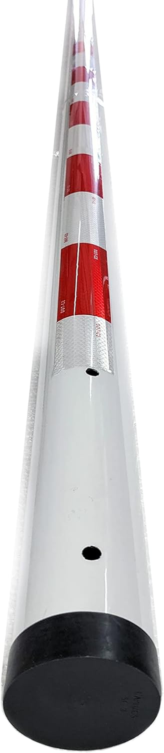 Parking Barrier Arm 12ft 2 Pieces X 6 ft Aluminum Round Replacement Arm for Gate Operator DOT-C2 Reflective Safety Tape (with Red/Silver Stripes)