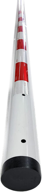 Parking Barrier Arm 12ft 2 Pieces X 6 ft Aluminum Round Replacement Arm for Gate Operator DOT-C2 Reflective Safety Tape (with Red/Silver Stripes)