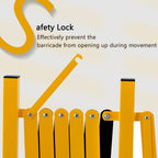 GYMTIME Industrial Expandable Metal Barricade, 16 Feet, Easily Assembled Safety Barrier with Casters, Flexible Mobile Gate, Adjustable Traffic Fence