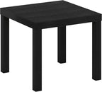 Furinno Classic Homey Square Parsons Side End Table, 1-Pack, Black