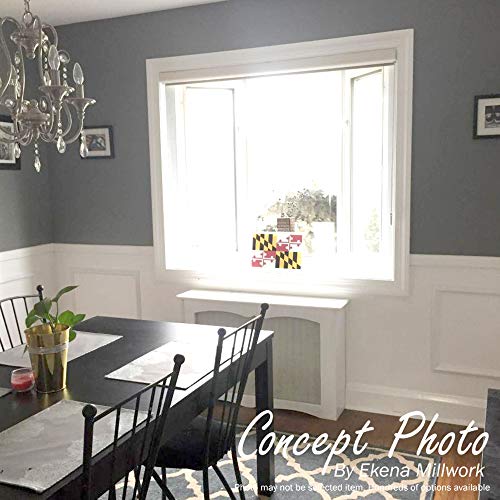 Ekena Millwork PNL20X20AS-01-CASE-2 Ashford Molded Classic Wainscot Wall Panel, 20-in. W x 20-in. H, Factory Primed White, 2 Count