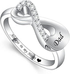 Infinity Mini Ring Hold Loved Ones Ashes Cremation Urn Ring for Women Finger Ring Memorial Jewelry