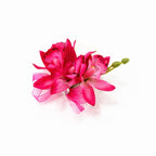 Abbie Home Prom Corsage Boutonniere Set Fuchsia Orchid Rose Lily Pin Wrist Hand Dress Suit Flower for Wedding Party (Fuchsia)