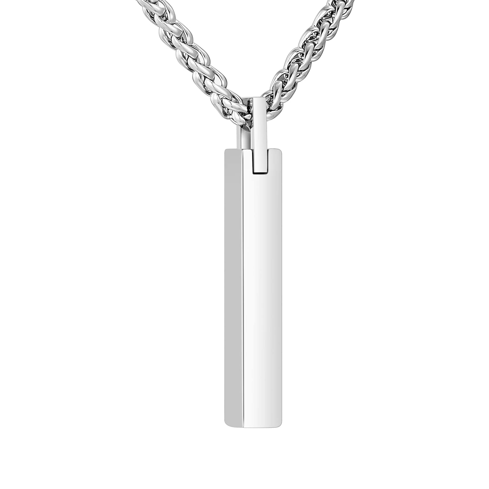 Dletay Urn Necklace for Ashes Stainless Steel Cremation Jewelry for Ashes Memorial Ash Necklace for Men Women Ash Holder Black