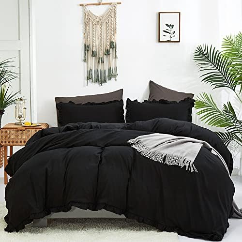 Juego de edredón blanco CLOTHKNOW para cama queen 3 piezas, juegos de edredón blanco, juegos de edredón para cama blanca, juegos de ropa de cama sólida blanca para cama queen, juegos de edredón tamaño queen blanco