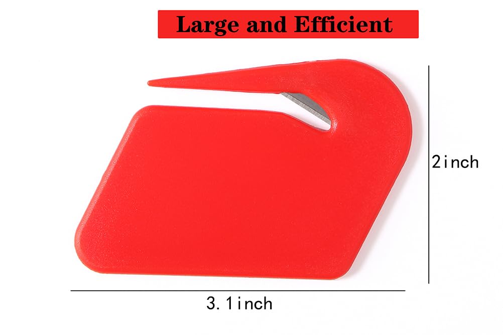 Magnetiske Brevåbnere - 3 Pak Kuvertåbner og Skærer, Brevåbnerklinge med Magnet, Brevåbner til Kvinder - Lilla, Rød, Søblå