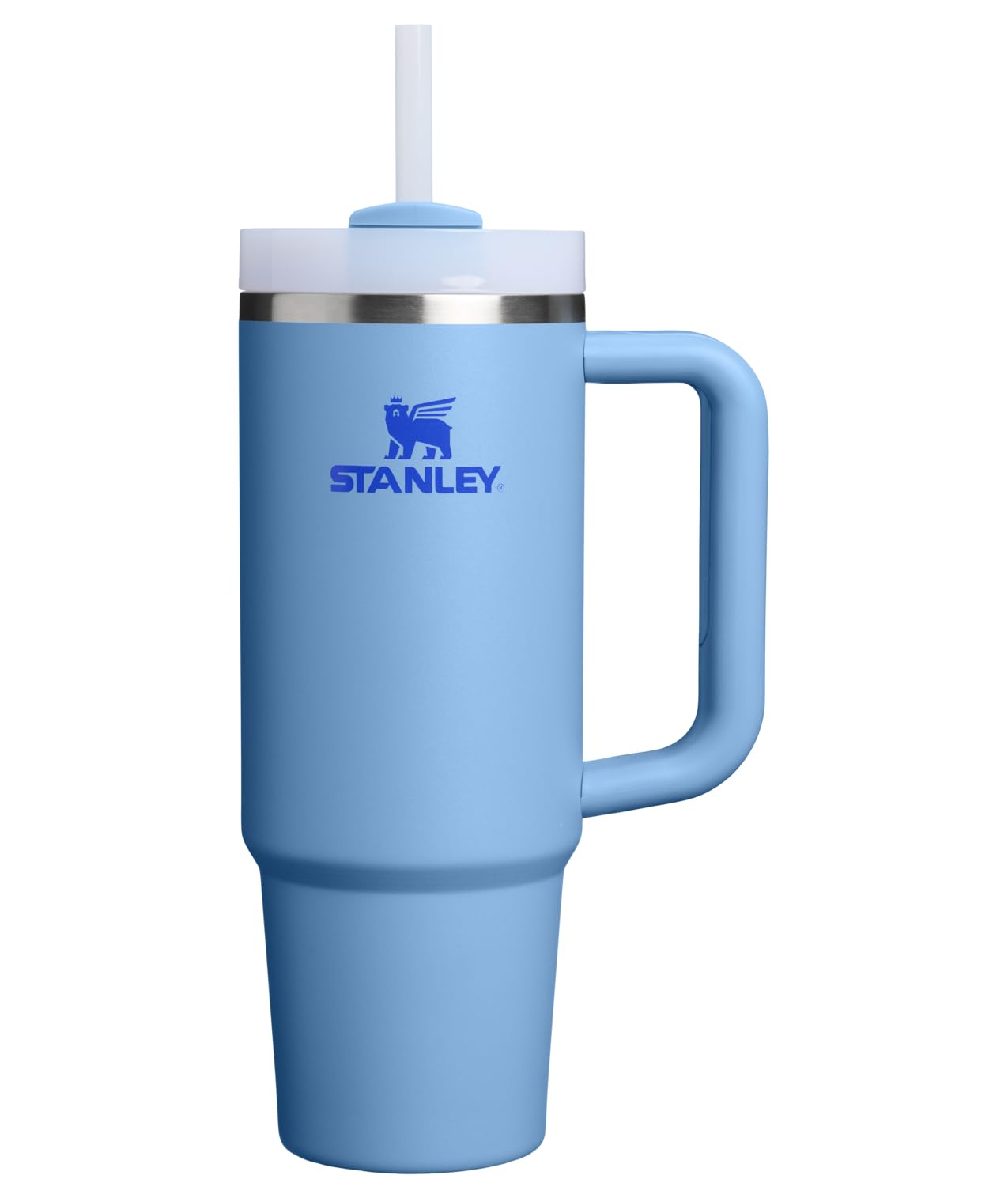 STANLEY Quencher H2.0 Tumbler with Handle and Straw 14 oz | Flowstate 3-Position Lid | Cup Holder Compatible for Travel | Insulated Stainless Steel Cup | BPA-Free | Azure
