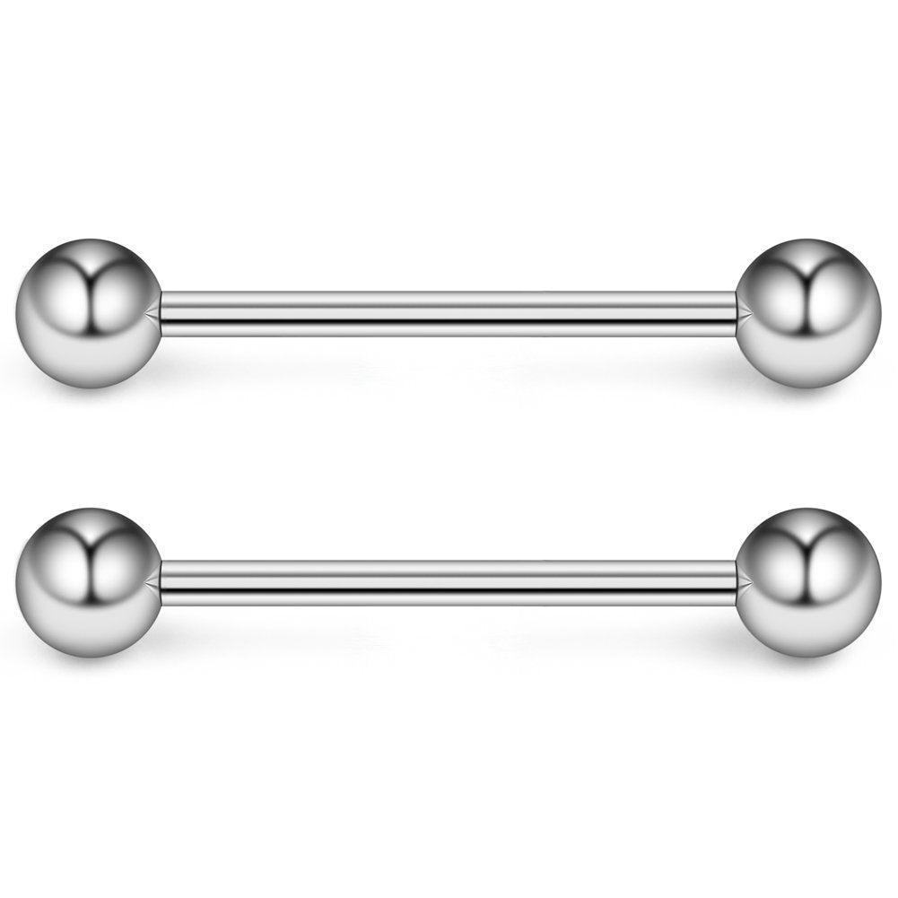 Ruifan 316L Stainless Steel Nipple Shield Barbell Ring Bar Body Piercing 14G