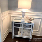 Ekena Millwork PNL20X28AS-01-CASE-4 Ashford Molded Classic Wainscot Wall Panel, 20-in. W x 28-in. H, Factory Primed White, 4 Count