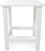POLYWOOD Long Island 18" Side Table, White