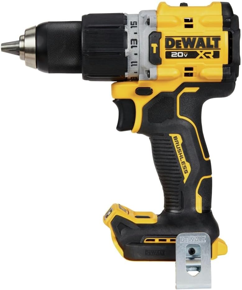 DEWALT 20V MAX Hammer Drill, 1/2", Cordless and Brushless, Compact With 2-Speed Setting, Bare Tool Only (DCD805B)