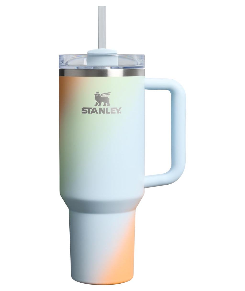 STANLEY Quencher H2.0 Tumbler with Handle and Straw 14 oz | Flowstate 3-Position Lid | Cup Holder Compatible for Travel | Insulated Stainless Steel Cup | BPA-Free | Azure