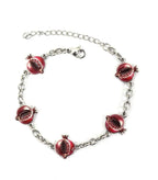 Dainty Fruit, Flower Charm Bracelet for Women Friendship Adjustable Link Chain Bracelet