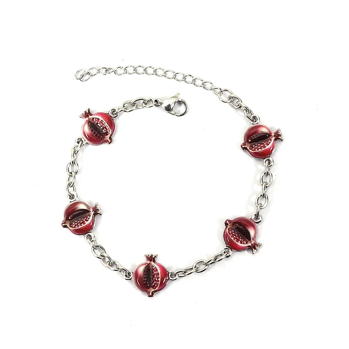Dainty Fruit, Flower Charm Bracelet for Women Friendship Adjustable Link Chain Bracelet