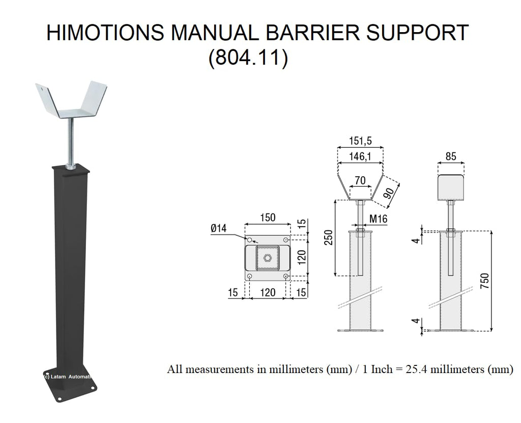 BENINCA HI-MOTIONS Manual Parking/GATE/Road Barrier KIT (LIMIT4-NA)