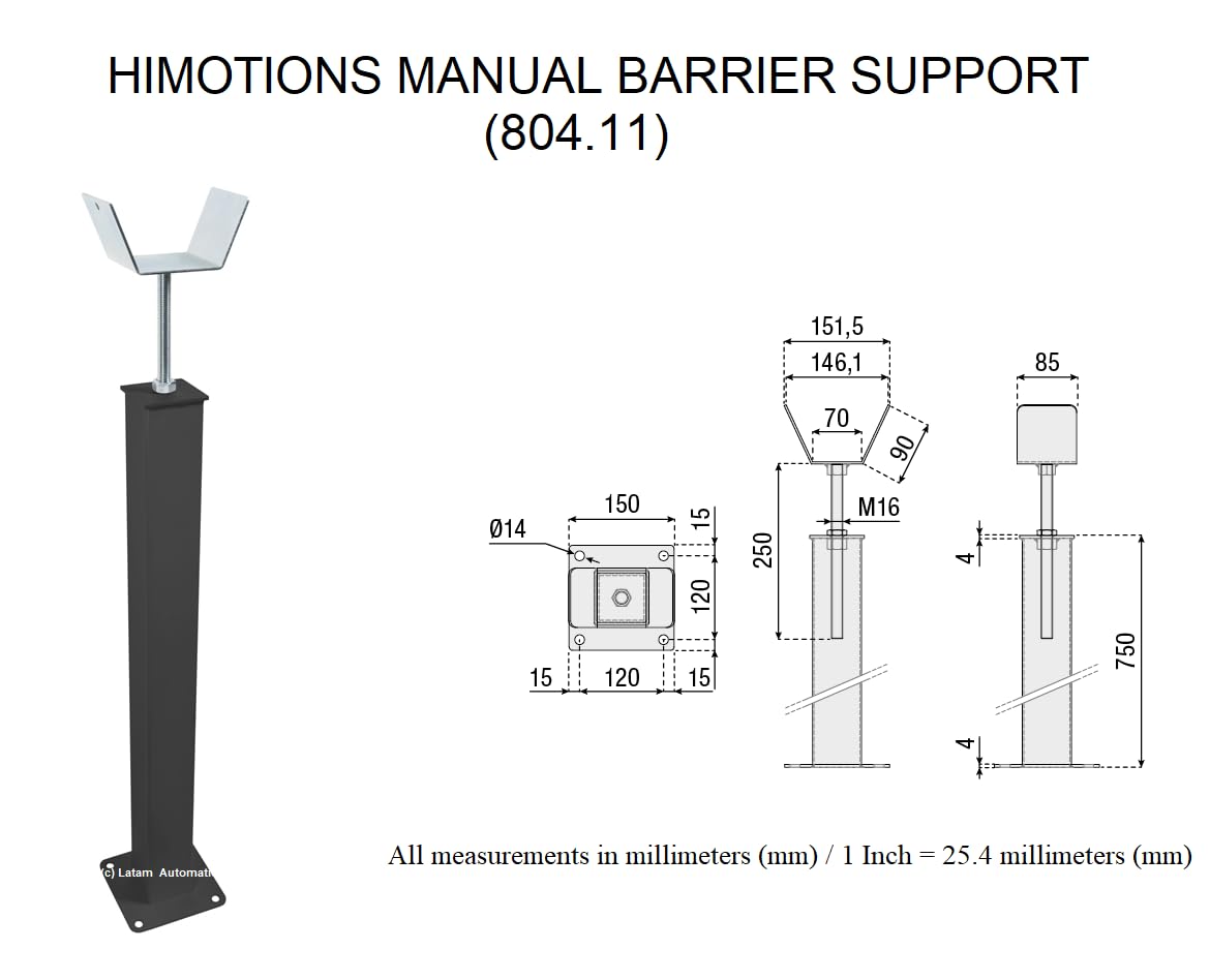 BENINCA HI-MOTIONS Manual Parking/GATE/Road Barrier KIT (LIMIT4-NA)