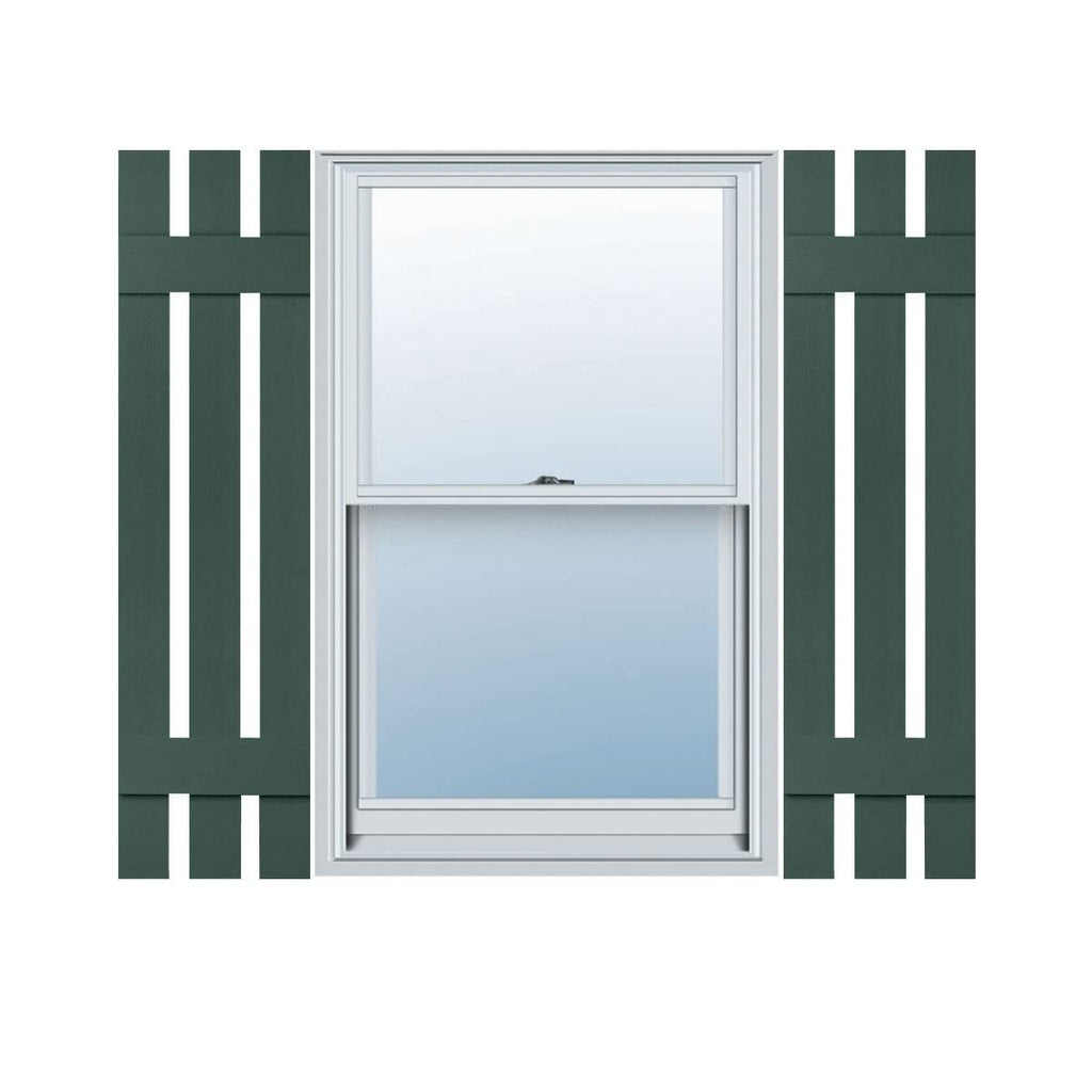 Mid-America 00031255004 Three Board Spaced Vinyl Shutters, 55"H, Wedgewood Blue