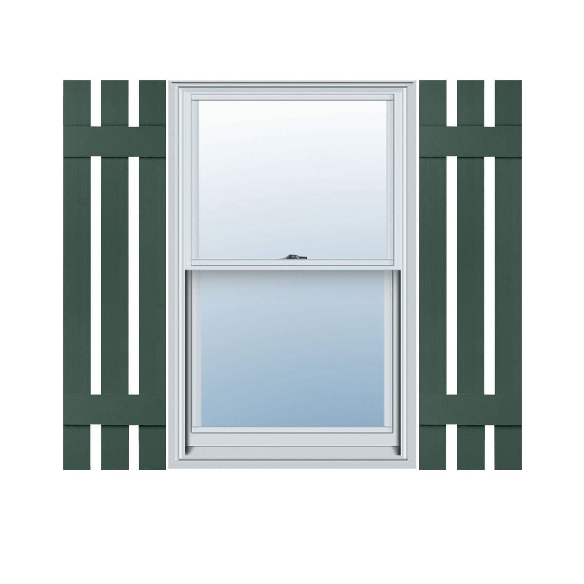 Mid-America 00031255004 Three Board Spaced Vinyl Shutters, 55"H, Wedgewood Blue