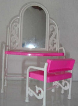 Dressing Table + Single Bed + Cloth Sofa Bedroom Furniture Bed Doll