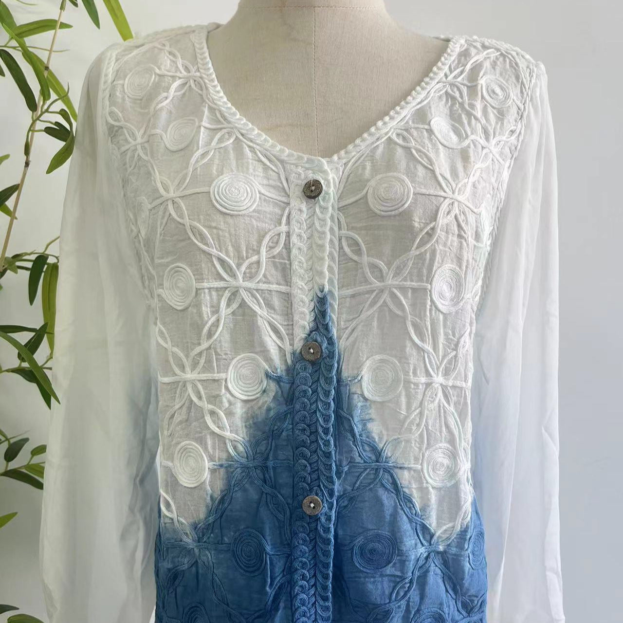 Ethnic Style Handmade Tie-dyed Loose Small Outerwear Top
