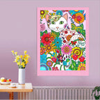Cross Stitch Cartoon Cat Diamond Poster Diamond Painting