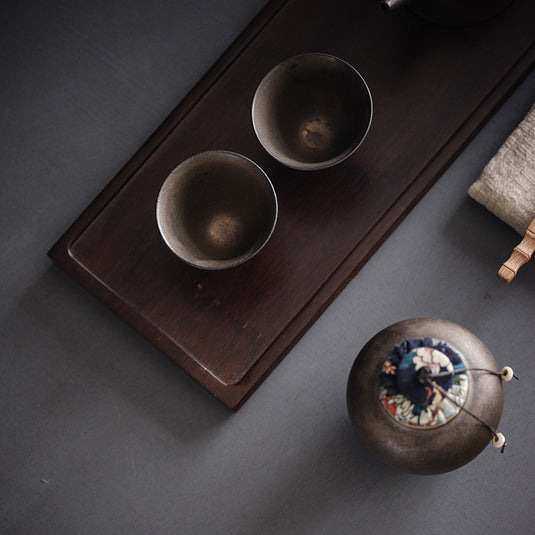 Vintage Japanese Patina Glaze Tea Cup