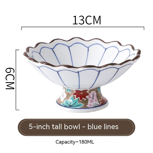 Japanese Creative Tall Bowl Ceramic Bowl Huaishi Cuisine