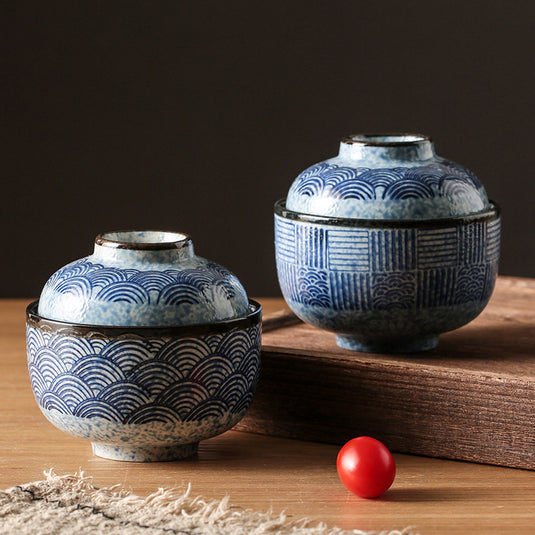 Household Dessert Japanese Ceramic Stew Bowl