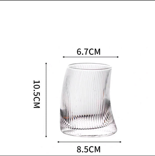 Shaped glass sail crescent cup juice cup