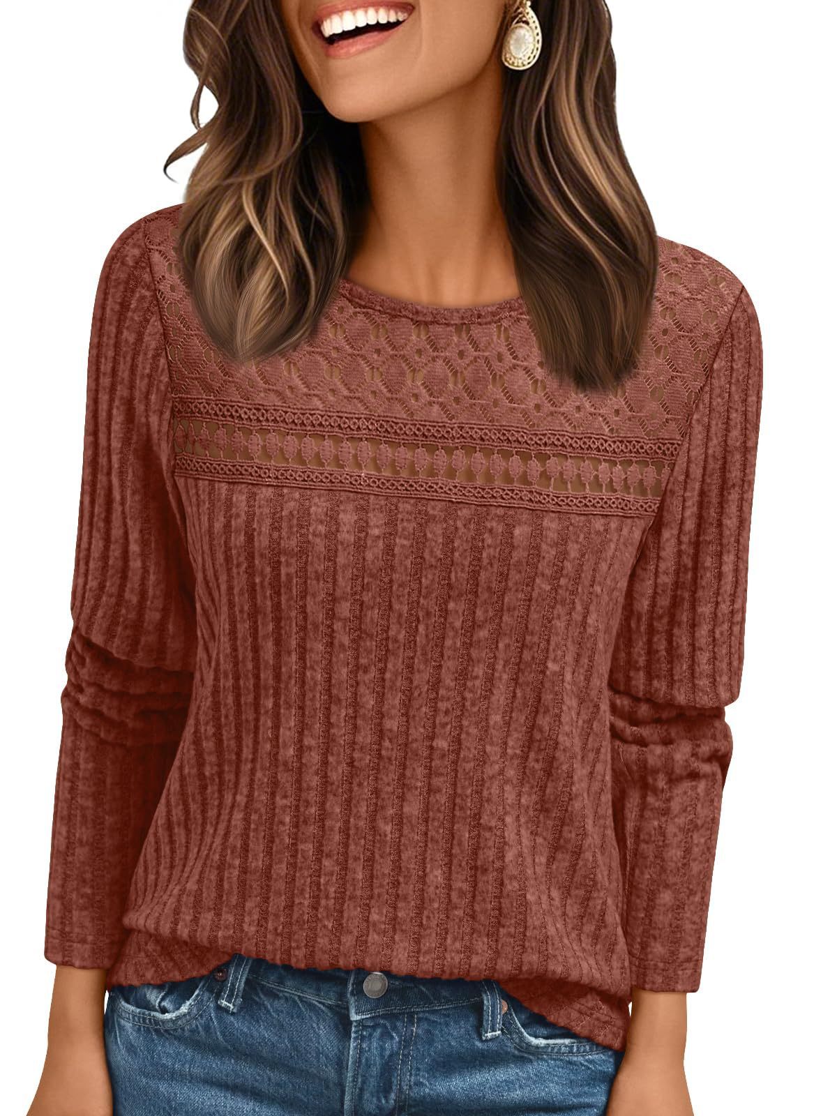 Leisure Pullover Sunken Stripe Loose Hollow Long Sleeve